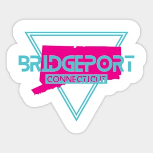 Bridgeport Connecticut Retro Triangle CT Sticker